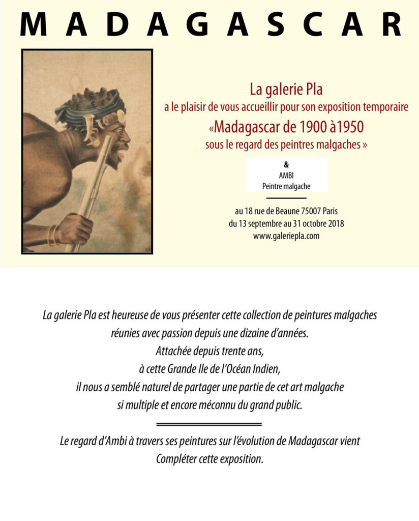 Article de presse : Catalogue d’exposition Madagascar, 13 septembre 2018