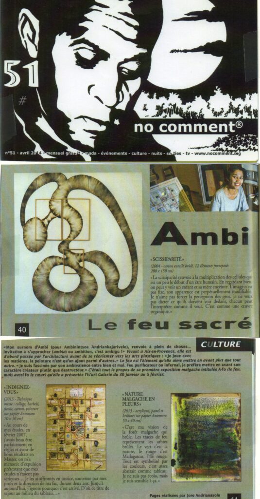 Article de presse : No Comment, avril 2014