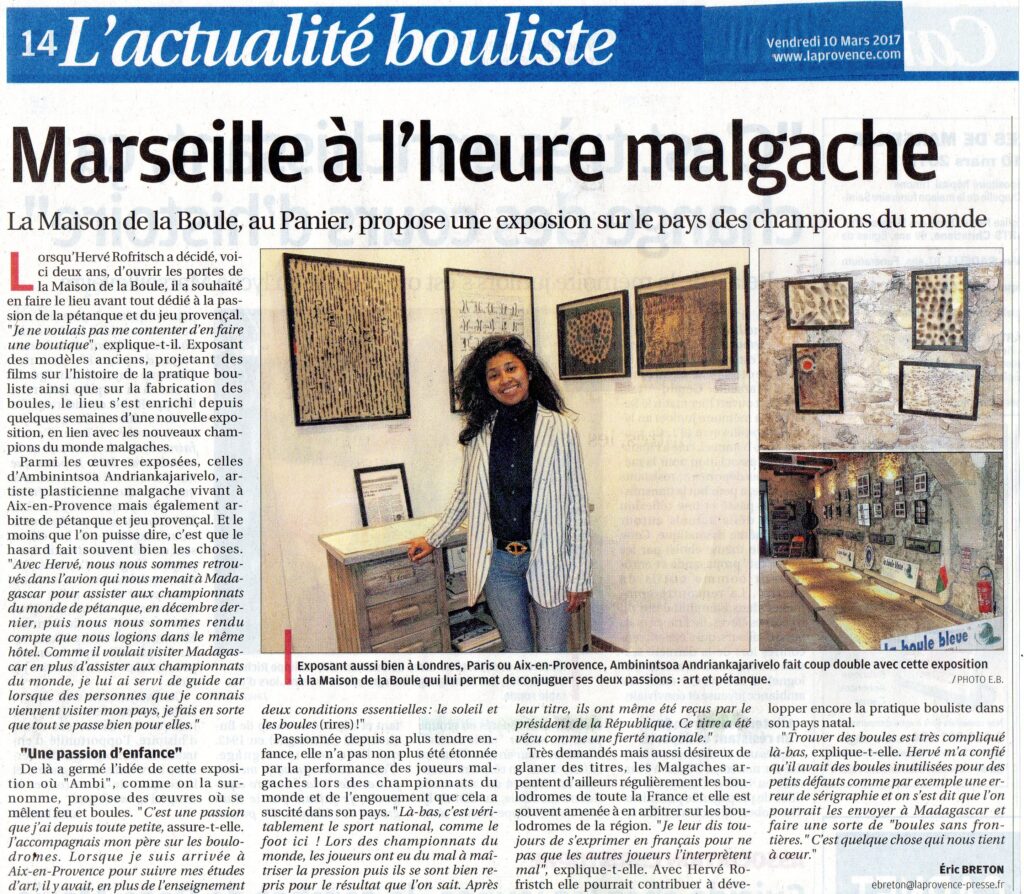 Article de presse : La Provence, 10 mars 2017