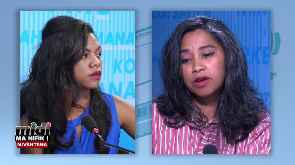 Ambinintsoa Andriankajarivelo sur le plateau de l'émission Midi Manifik, TVM
